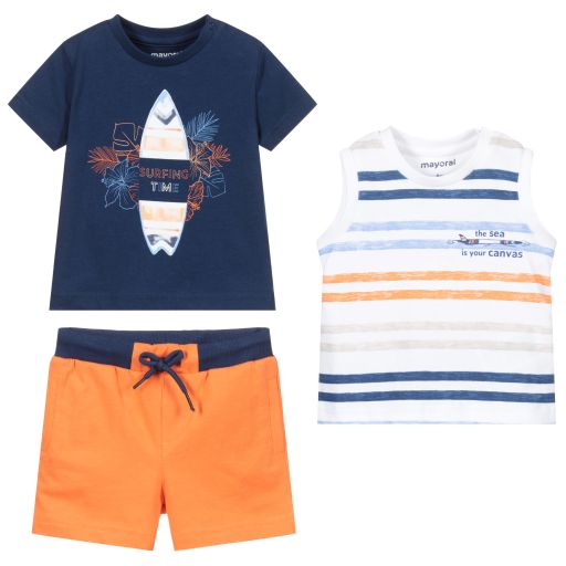 Mayoral-Комплект с топом и шортами (3 предмета) | Childrensalon Outlet