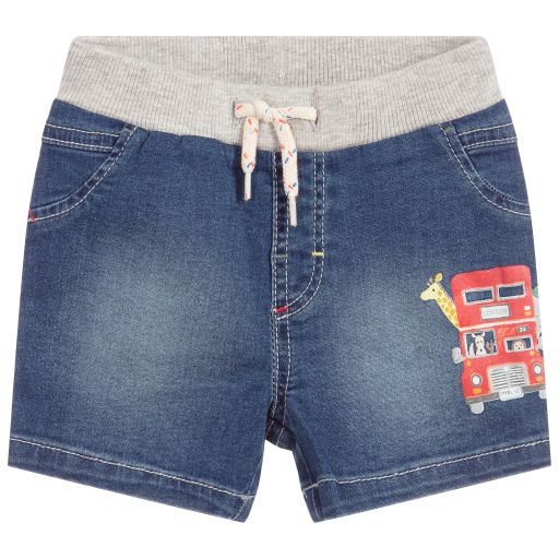 Mayoral Newborn-Baby Blue Denim Shorts | Childrensalon Outlet