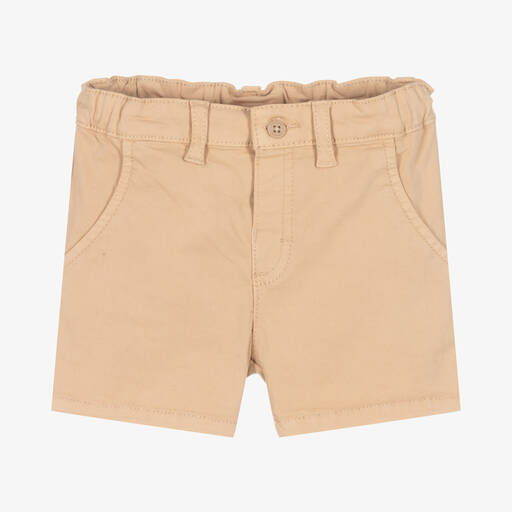 Mayoral-Baby Boys Beige Cotton Chino Shorts | Childrensalon Outlet
