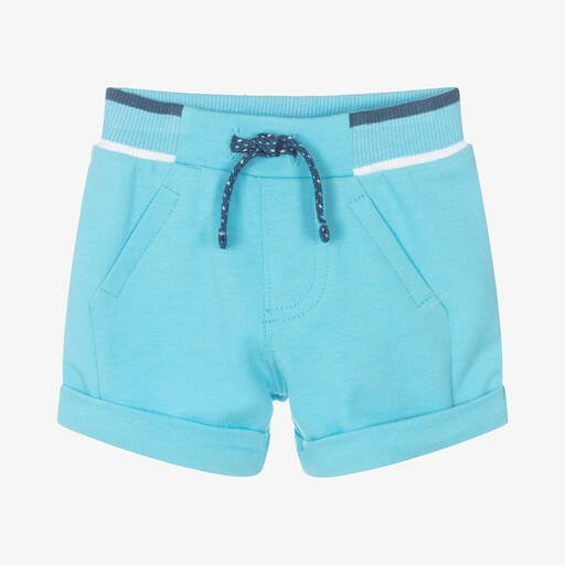 Mayoral-Blaue Baby-Baumwolljersey-Shorts | Childrensalon Outlet