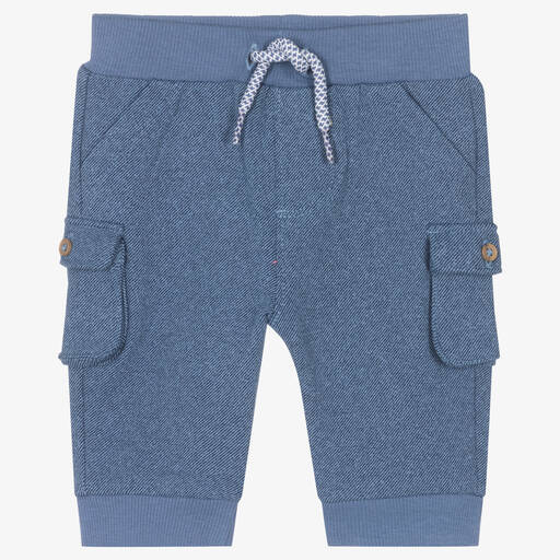 Mayoral-Baby Boys Blue Cotton Joggers | Childrensalon Outlet