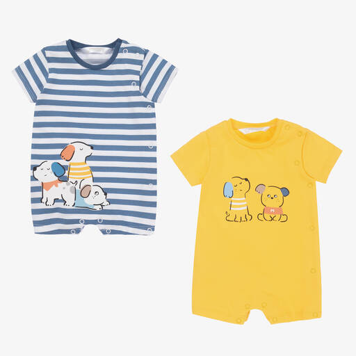 Mayoral-Baby Boys Blue Cotton Shorties (2 Pack) | Childrensalon Outlet