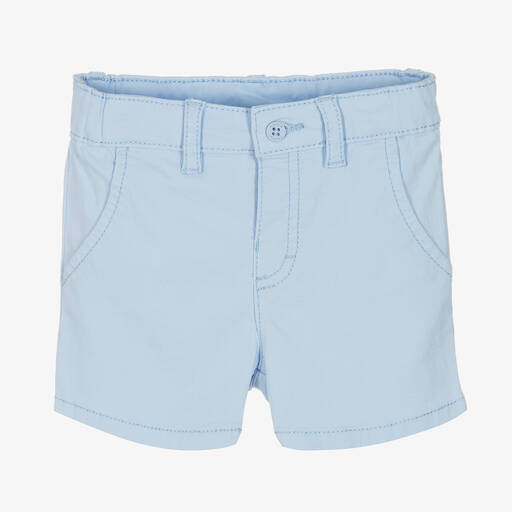 Mayoral-Baby Boys Blue Cotton Shorts | Childrensalon Outlet