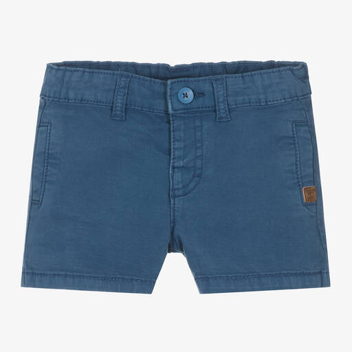 Mayoral Newborn-Baby Boys Blue Cotton Shorts | Childrensalon Outlet