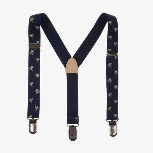 Mayoral-Baby Boys Blue Palm Tree Print Braces | Childrensalon Outlet