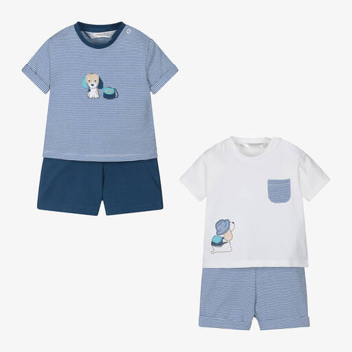 Mayoral Для новорожденных-Baby Boys Blue Shorts Sets (2 Pack) | Childrensalon Outlet