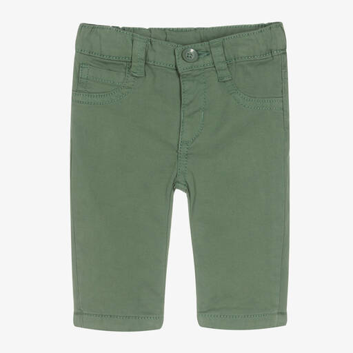 Mayoral Newborn-Baby Boys Green Chino Trousers | Childrensalon Outlet