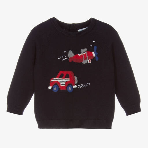 Mayoral-Baby Boys Navy Blue Sweater | Childrensalon Outlet