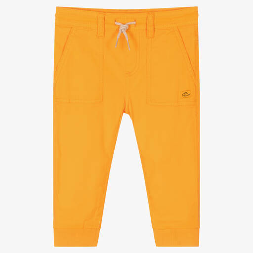 Mayoral-Baby Boys Orange Cotton Trousers | Childrensalon Outlet