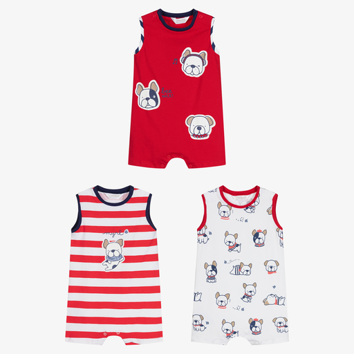 Mayoral Newborn-طقم تبّان قطن جيرسي لون أحمر للمواليد (عدد 3) | Childrensalon Outlet