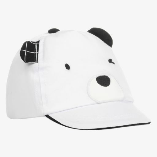 Mayoral Newborn-Baby Boys White Bear Cap | Childrensalon Outlet