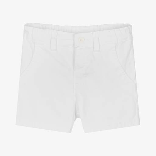 Mayoral-Baby Boys White Cotton Chino Shorts | Childrensalon Outlet