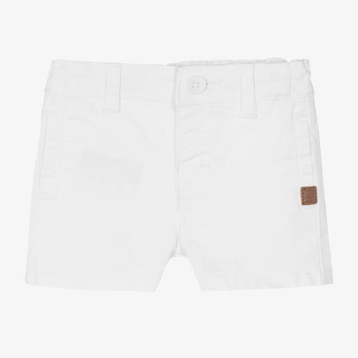 Mayoral Newborn-Baby Boys White Cotton Shorts | Childrensalon Outlet