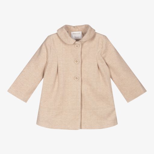 Mayoral Newborn-Baby Girls Beige Coat | Childrensalon Outlet