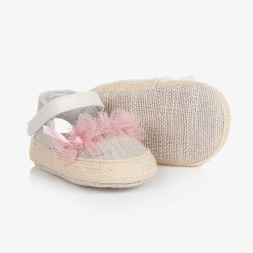 Mayoral-Beige Espadrille-Krabbelschuhe (M) | Childrensalon Outlet