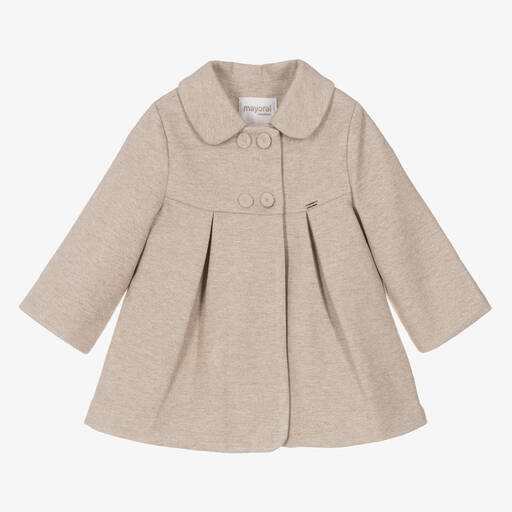 Mayoral-Manteau trapèze beige Bébé fille | Childrensalon Outlet