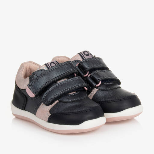 Mayoral-Baby Girls Blue & Pink First Walker Trainers | Childrensalon Outlet