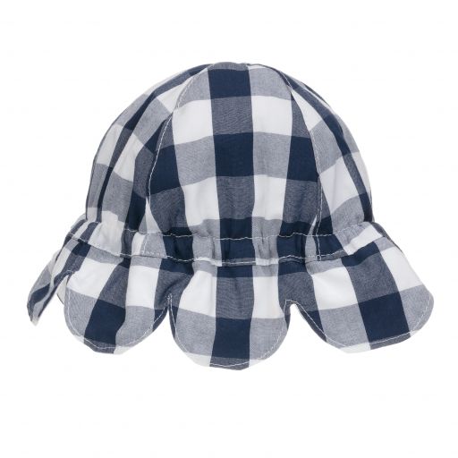 Mayoral Newborn-Baby Girls Blue & White Hat | Childrensalon Outlet