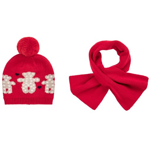 Mayoral-Baby Girls Cotton Knit Hat Set | Childrensalon Outlet