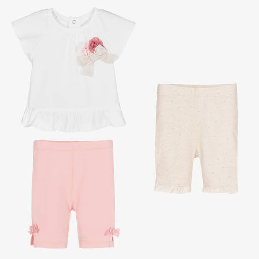 Mayoral-Baby Girls Cotton Leggings Set | Childrensalon Outlet