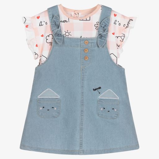 Mayoral Newborn-Ens. robe en denim Bébé | Childrensalon Outlet