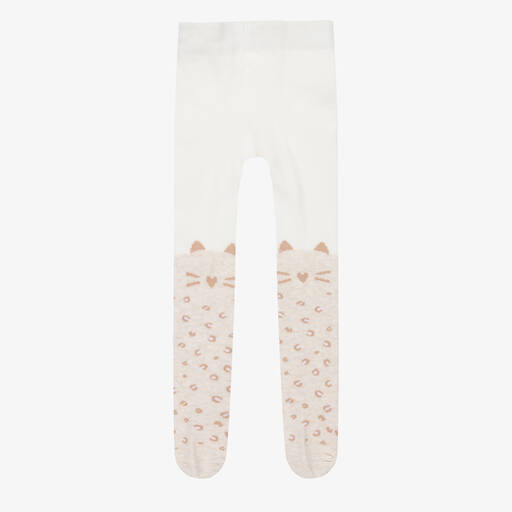 Mayoral-Baby Girls Ivory Cotton Tights | Childrensalon Outlet