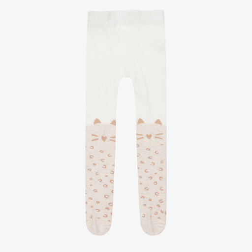 Mayoral-Baby Girls Ivory Cotton Tights | Childrensalon Outlet