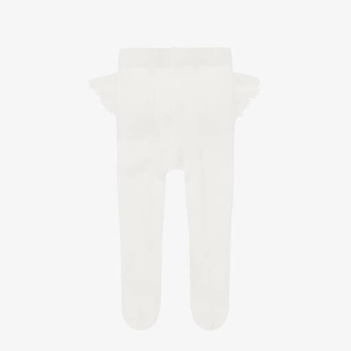 Mayoral Newborn-Baby Girls Ivory Ruffle Tights | Childrensalon Outlet