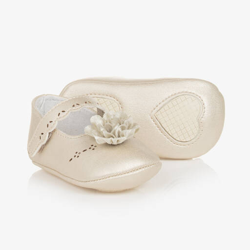 Mayoral-Hellbeige Krabbelschuhe für weibliche Babys | Childrensalon Outlet