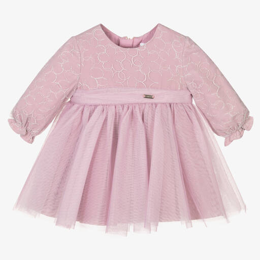 Mayoral-Baby Girls Lilac Purple Tulle Dress | Childrensalon Outlet