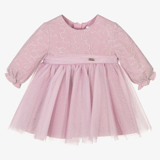 Mayoral-Robe lilas en tulle bébé fille | Childrensalon Outlet