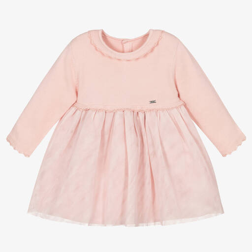 Mayoral Newborn-Baby Girls Pink Dress  | Childrensalon Outlet