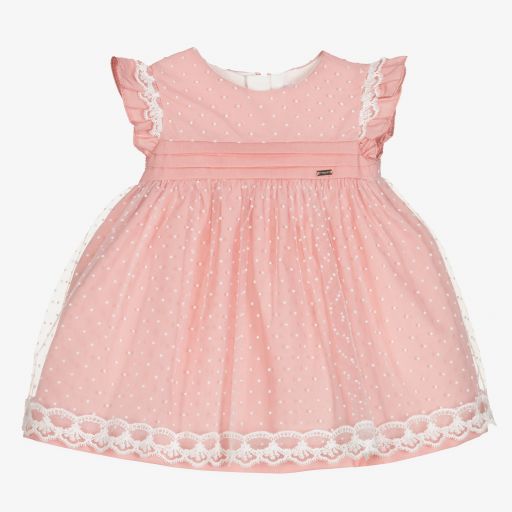 Mayoral Newborn-Baby Girls Pink Dress Set | Childrensalon Outlet