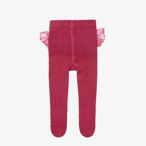 Mayoral Newborn-Baby Girls Pink Ruffle Tights  | Childrensalon Outlet