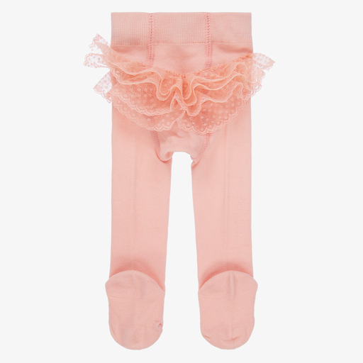 Mayoral Newborn-Baby Girls Pink Tights  | Childrensalon Outlet