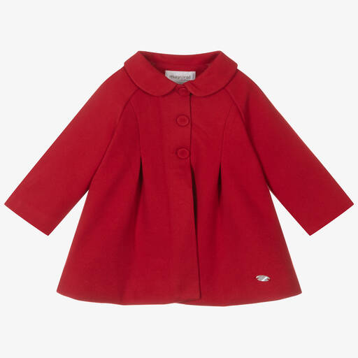 Mayoral Newborn-Baby Girls Red Coat | Childrensalon Outlet
