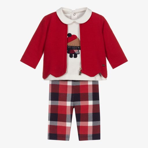 Mayoral Newborn-Baby Girls Red Leggings Set | Childrensalon Outlet