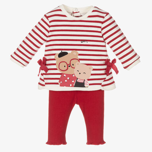 Mayoral Newborn-Baby Girls Red Leggings Set | Childrensalon Outlet