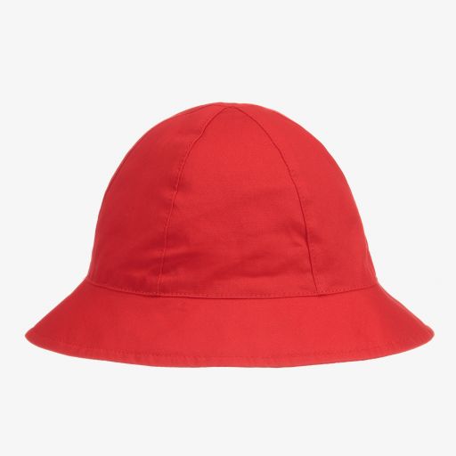 Mayoral-قبعة قطن مستدام لون أحمر للمولودات | Childrensalon Outlet
