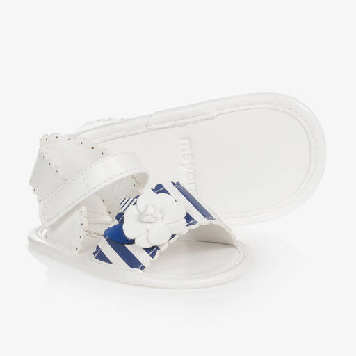 Mayoral-Baby Girls White Pre-Walker Sandals | Childrensalon Outlet