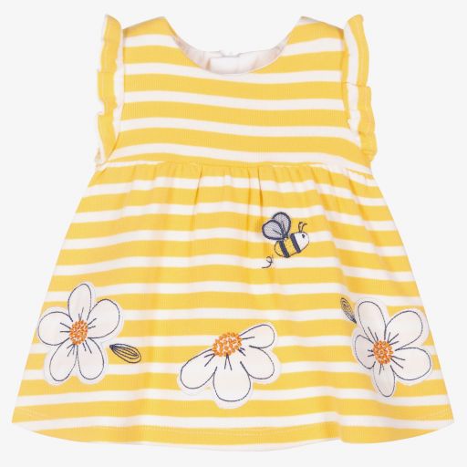 Mayoral Newborn-Baby Girls Yellow Jersey Dress | Childrensalon Outlet