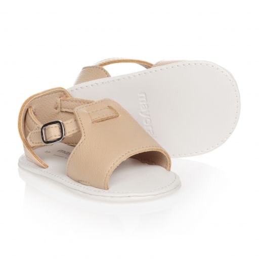 Mayoral-Beige Baby Sandals | Childrensalon Outlet