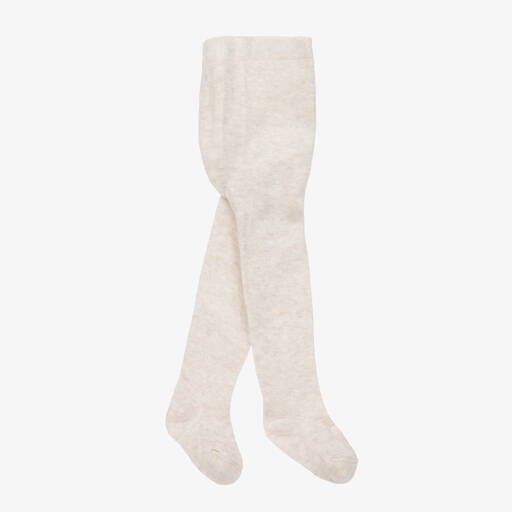 Mayoral-Beige Cotton Baby Tights | Childrensalon Outlet