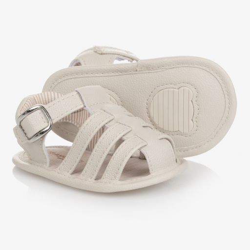 Mayoral Newborn-Beige Pre-Walker Sandals | Childrensalon Outlet