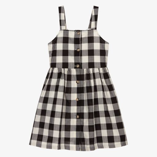 Mayoral-Black & Ivory Check Dress | Childrensalon Outlet