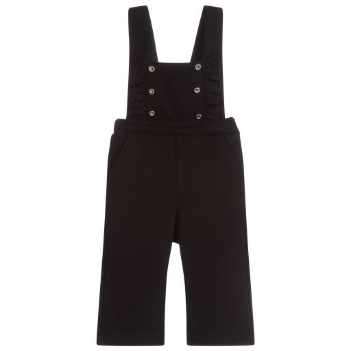 Mayoral-Black Jersey Dungarees | Childrensalon Outlet