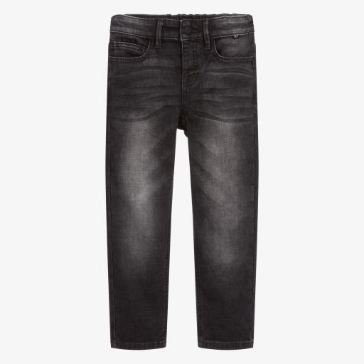 Mayoral-Black Slim Fit Denim Jeans | Childrensalon Outlet