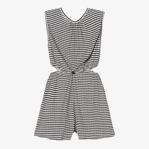 Mayoral-Black & White Checked Playsuit | Childrensalon Outlet