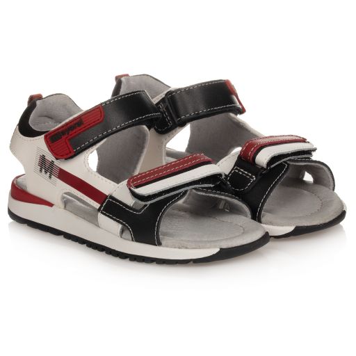 Mayoral-Black & White Logo Sandals | Childrensalon Outlet