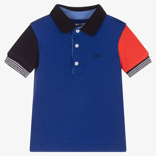 Mayoral-Blaues Poloshirt aus Baumwolle | Childrensalon Outlet